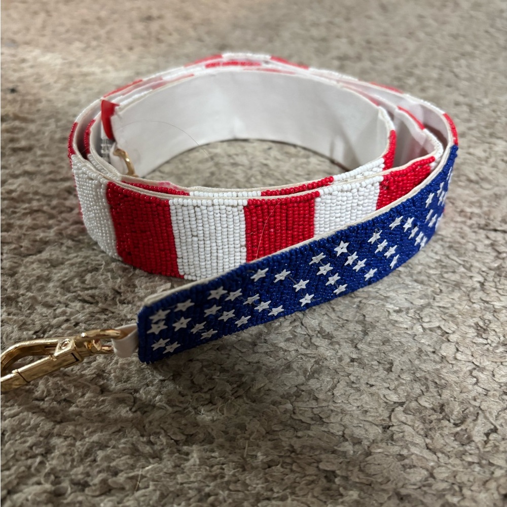 USA Beaded Purse Strap